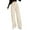 Khaki, variant on Qxiansh Women's Wide Leg Pants Solid Color Casual Ribbed Elastic Waist Jogging Sports