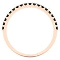 thumbnail image 5 of 0.285 ctw Wedding Band for Women - 14K Rose Gold Natural Onyx Stackable Eternity Ring, 5 of 6