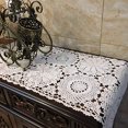thumbnail image 2 of USTIDE 2pcs 100% Cotton Crochet Lace Rectangular Table Runner Ecru Dresser Scarf Doilies White 11 Inch X23 Inch, 2 of 5