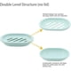 thumbnail image 3 of 2-pack Dish With Drain, H, Saver, Easy Cleaning, Dry, Stop Mushy (), 3 of 5