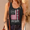 thumbnail image 2 of 250th Anniversary Tank Top for Women 1776-2026 - We the People Vintage Distressed American Flag Scoop Neck Sleeveless Tee - Patriotic Independence Day Graphic Top Black L, 2 of 8