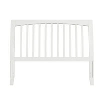 Full Sleigh Bed Headboard - Solid Wood Slat Headboard - White Finish - Bedroom Decor Upgrade