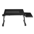 thumbnail image 1 of Table Pliante pour Ordinateur Portable avec Trou de Refroidissement Noir, 1 of 7