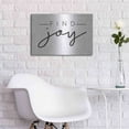 thumbnail image 5 of Luxe Metal Art 'Find Joy' by Jaxn Blvd, Metal Wall Art, 24"x16", 5 of 8