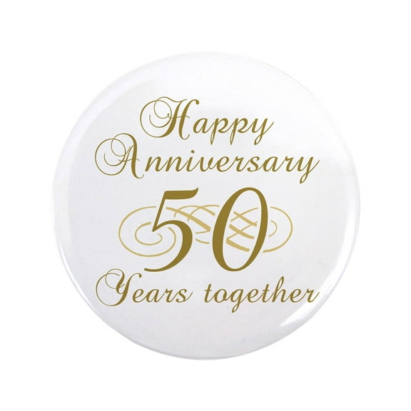 CafePress - Stylish 50Th Anniversary 3.5 Button - 3.5" Button