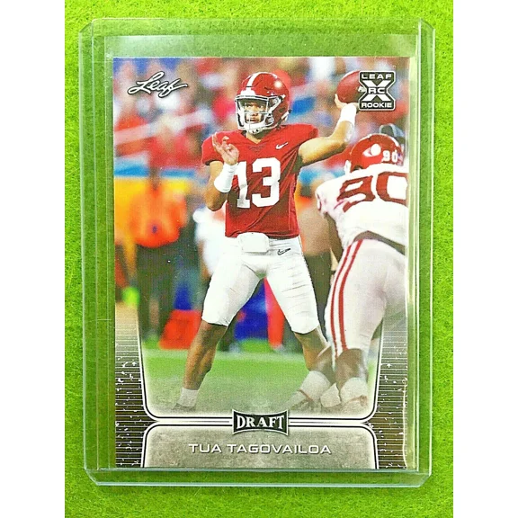 TUA TAGOVAILOA ROOKIE CARD JERSEY #13 ALABAMA RC 2020 Leaf Draft Football