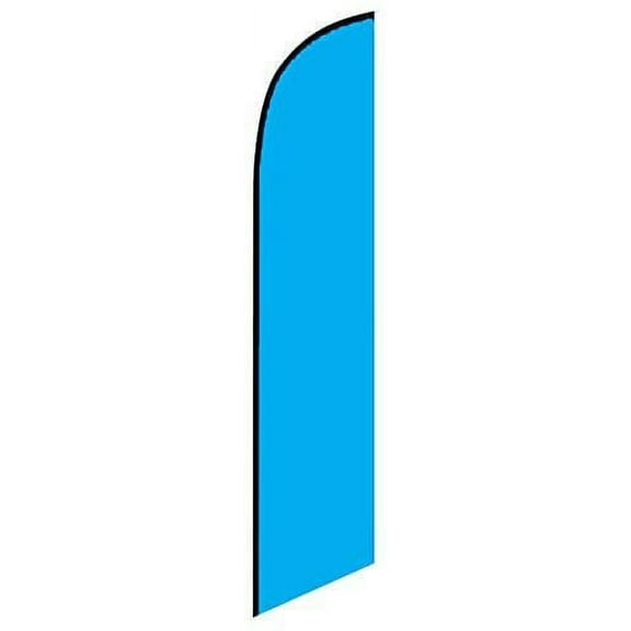 FFN Solid Cyan Feather Banner Swooper Flag, Replacement Flag Only, One Color, Light Blue