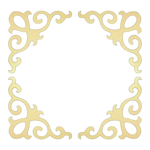 Uxcell 4 Pcs Adhesivos de Pared Autoadhesivos de Espejo, Adhesivos de Azulejos de Espejo Hueco de Acrílico