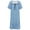 Blue, variant on Women's Loose Plus Size Nightdress Square House Dress Short Sleeve Sleep Dress Soft Long Sleepwear Nightgowns For Home Wear Pajama Dress,XL-4XL