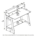 thumbnail image 2 of Pemberly Row Contemporary A-frame Computer Desk in Amber Pine, 2 of 6