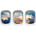 thumbnail image 2 of VWAQ Airplane Window Decals For Kids Room - Aircraft Aviation Vinyl Wall Mural Stickers - PPW35 (14"H x 33"W), 2 of 2
