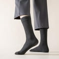 thumbnail image 5 of Mirlewaiy 6 Pairs Men's Cotton Dress Socks, Breathable Crew Socks for Business and Casual Wear, Size 6-15, 5 of 6