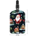 thumbnail image 6 of Square 2Pack PU Leather Merry Chrismas Cruise Luggage Tag with Privacy Cover and Name ID Tag for Travel Handbags Backpacks Luggage Tags, 6 of 6