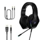 thumbnail image 1 of Inteprter Auriculares para juegos de 3,5mm, micrófono flexible con cancelación de ruido, auriculares para ordenador, chat en línea, orejeras, Cables de audio/vídeo  avec câble adaptateur, 1 of 6