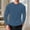 Navy, variant on Men's Waffle Knit Long Sleeve Crew Neck T-Shirt, Ultra Soft Elastic Loose Fit Top, Ideal for Daily Casual Gym Workout Loungewear Home Relaxation Khaki M