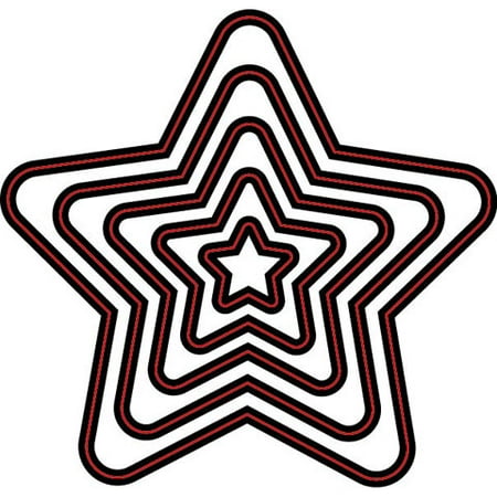 Paper Piecing Die Cuts Cut - Die Cut Emboss Stencil Nesting Star 5Pc By Darice