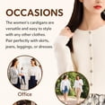 thumbnail image 2 of Women’s Soft Knit Button Front Cardigan, Long Sleeve Lightweight Cozy Sweater Top for Fall Winter, 2 of 7