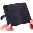 thumbnail image 5 of Funda para teléfono ultrafina de piel de primera calidad con tapa tipo billetera y tarjetero, cierre magnético, funda protectora para teléfono Samsung negra (Samsung Note 20Ultra), 5 of 5