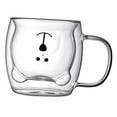 thumbnail image 2 of Taza de café de doble pared con diseño de animal, novedosa y bonita, para hombres, mujeres y oficina. Mango de oso blanco, 2 of 9