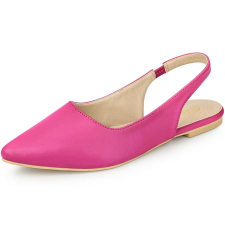 

Unique Bargains Women s Pointed Toe Pumps Slingback Flat Pumps