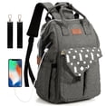thumbnail image 1 of Costway Bolso cambiador, mochila de viaje multifunción, bolso maternidad y bebé resistente al agua, bolso cambiador con grande capacidad y cambiador,  cargador USB incorporado, llavero, 1 of 5