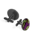 thumbnail image 2 of Grape Stylish Men's Cufflink Set for Formal Attire, Made of Stainless Steel, Ideal for Special Occasions, 2 of 6