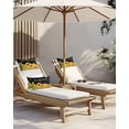 thumbnail image 4 of Summer Flowers Outdoor Head Resting Pillows with Insert Watercolor Sunflower Letter Print Black Background 1 Pack Waterproof Lumbar Pillows with Elastic Strap for Patio Recliner Beach Chair, 12"x20", 4 of 7