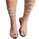 thumbnail image 4 of Sandalias de mujer Vendaje Rhinestones Transpirable Verano Zapatos planos Wmkox8yii  nm8969, 4 of 4