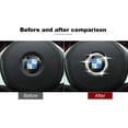 thumbnail image 4 of 2 piezas de cubierta de logotipo de volante de BMW compatible, accesorio interior, 4 of 5
