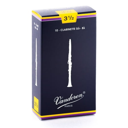 Vandoren Bb Clarinet Traditional Reeds Strength #3.5; Box of