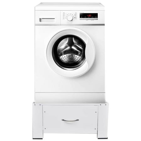 Washing Machine Pedestal Base Cabinet with Storage Drawer Laundry Pedestal Non-Slip Steel Washer Dryer Stand Universal Washing Machine Base