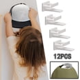 thumbnail image 1 of Perchas para sombreros perfecl 12 Piezas Multifuncional Sujeción Fuerte Sin Taladrar Blanco, 1 of 8