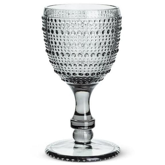 6.5 in. Pebble Finish Wine Glass, Grey