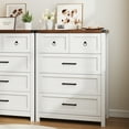 thumbnail image 7 of VEANERWOOD White Tall Dresser Wood 6 Drawer Dressers for Bedroom, Modern Wood Chest of Drawers with Metal Handle, Storage Cabinet for Living Room, Hallway, 7 of 7