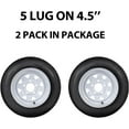 thumbnail image 4 of 2-Pack Trailer Tire & Wheel Assemblies 4.80-12 – Load Range C, 6PR Bias Tires with 5-Lug 4.5" Bolt Pattern, 12" Rims for Utility, Cargo & Camping Trailers, 4 of 6