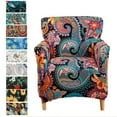 thumbnail image 5 of Chair Covers with Arms Stretch Mid Century Modern  Chair Slipcovers 1-Piece Printed Banquet Arm Chair Cover Couch Sofa Covers Protector for Living Room Office Hotel, 5 of 5