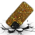 thumbnail image 3 of For Apple iPhone 13 Pro (6.1") Glitter Colorful Bling Sparkle Full Epoxy Glittering Shining Shockproof TPU Hard PC Cover ,Xpm Phone Case [ Gold ], 3 of 3