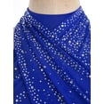 thumbnail image 5 of Zaldita Women's Glittery Rhinestone Latin Jazz Dance Tops Sleeveless Backless Crop Tank Top Blue L, 5 of 7