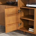 thumbnail image 4 of Kenswick 60" Chevron Console de Télévision 4 Portes avec Étagères Réglables en Caramel, 4 of 12