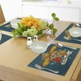 thumbnail image 4 of Ambesonne Skull Place Mats Set of 4, Mexican Hat, Standard Size, Petrol Blue Turquoise, 4 of 6
