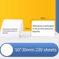thumbnail image 3 of Cinta para MáQuina de Etiquetas 50X30Mm Etiqueta Impermeable 230 Reemplazo de Etiquetas de Papel con Autoadhesivo para Impresora de Etiquetas B21/B3S, 3 of 5