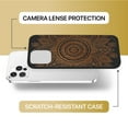 thumbnail image 6 of Case Yard Wooden Case for iPhone-12/12-Pro Soft TPU Silicone cover Slim Fit Shockproof Wood Protective Phone Cover for Girls Boys Men and Women Supports Wireless Charging Mandala Design, 6 of 7
