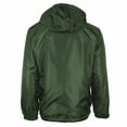 thumbnail image 2 of Men's Water Resistant Polar Fleece Lined Hooded Windbreaker Rain Jacket (Hunter Green,5XL), 2 of 2