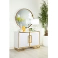 thumbnail image 2 of Elsa 2-door Wood Storage Accent Cabinet White and Gold, 2 of 14