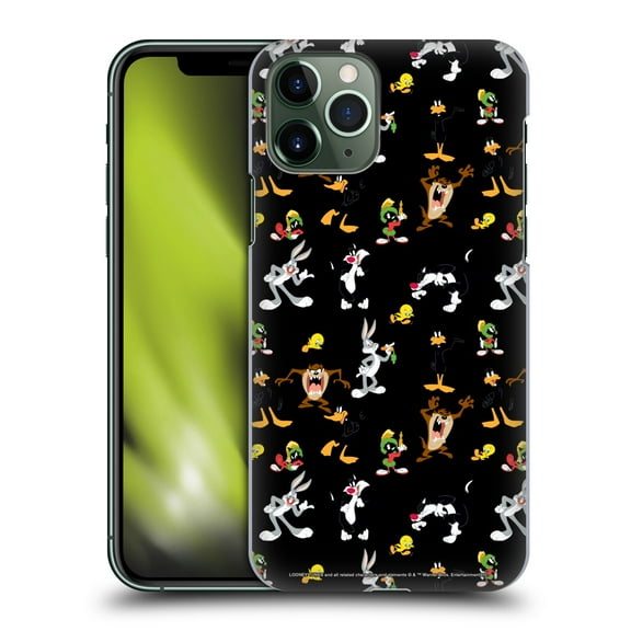 Head Case Designs Officially Licensed Looney Tunes Patterns Black Hard Back Case Compatible with Apple iPhone 11 Pro