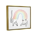 thumbnail image 3 of Stupell Industries Cat Rainbow Fun Pet Animal Animals & Insects Painting Gold Floater Framed Art Print Wall Art, 3 of 6