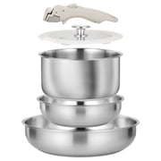 Koch Systeme CS Stainless Steel Cookware Set 7pcs with Detachable Handle
