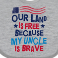 thumbnail image 4 of Inktastic Military Uncle Proud Nephew Freedom Boys or Girls Baby Bib, 4 of 4
