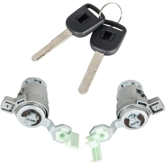 PET-U LEFT & RIGHT DRIVER SIDE DOOR LOCK CYLINDER FOR Honda Civic 2001-2005 W/2 KEY