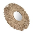 thumbnail image 2 of Falleo Clearance Straw Weaving Wall Mirror Retro Beautiful Woven Wall Hanging Mirror for Dorm Room Decoration Nature, 2 of 5